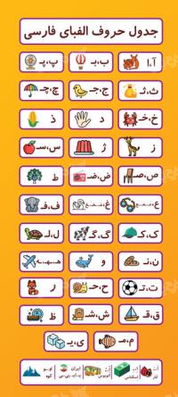 دانلود بنر استند حروف الفبای فارسی