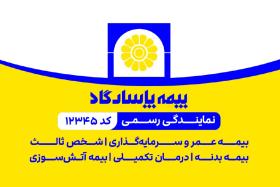 دانلود کارت ویزیت بیمه عمر پاسارگاد با نیم حلال آبی